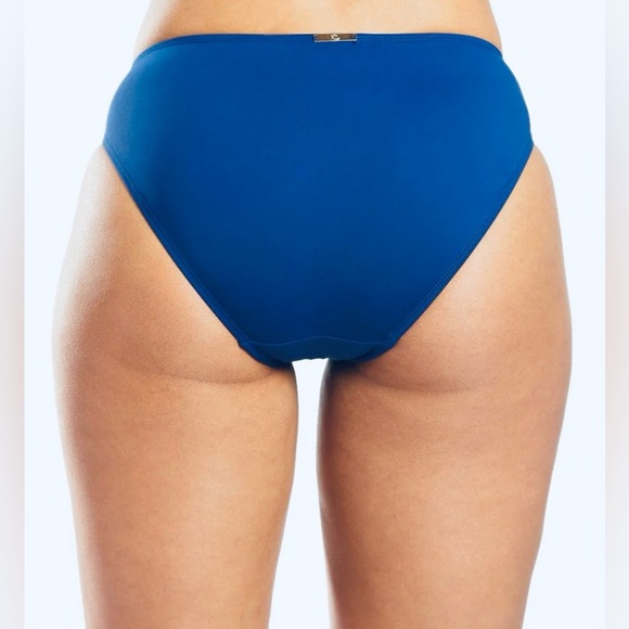 Ralph Lauren Royal Blue/Black Reversible Luxurious Bikini Bottom Size 6 NWT - Picture 3 of 8